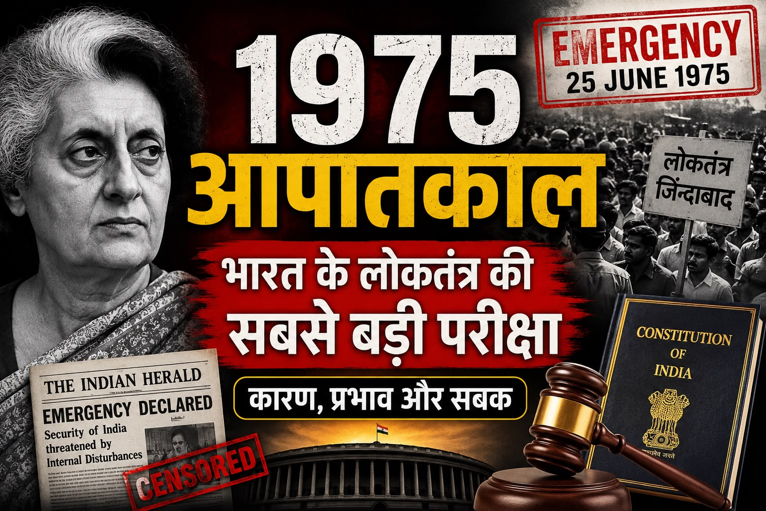 1975 का आपातकाल: भारतीय लोकतंत्र का सबसे काला अध्याय या राजनीतिक आवश्यकता?
