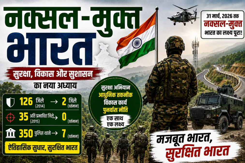 नक्सल-मुक्त भारत: सुरक्षा, विकास और सुशासन की नई दिशा