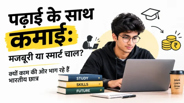 पढ़ाई के साथ काम: मजबूरी, प्रतिस्पर्धा या स्मार्ट रणनीति? डिग्री के बाद भी नौकरी की गारंटी नहीं। जानिए छात्रों के इस फ़ैसले की वजहें और जोखिम।